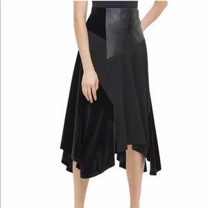 Calvin Klein High Low Black patchwork Skirt